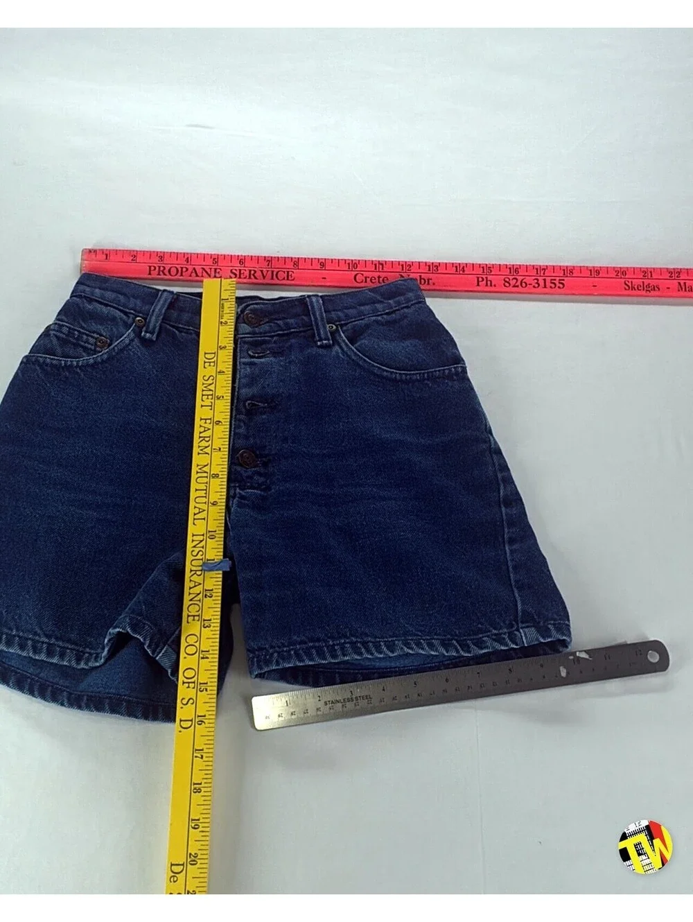 Vintage 90s Park's Sport Club Denim Shorts High Waisted Mom